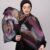 roselle shawl - black bordo