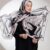 ovaline shawl - black with beige