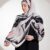 ovaline shawl - black base with somo and beige