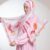 ovaline shawl - orange and salmon pink