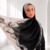 bow frame shawl - green beige